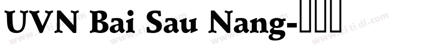 UVN Bai Sau Nang字体转换